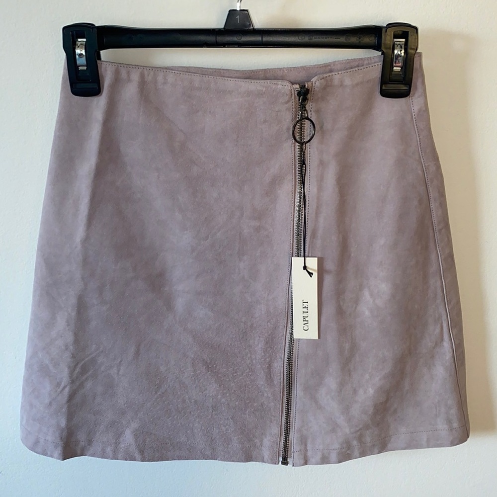Capulet NWT Pink Leather Skirt